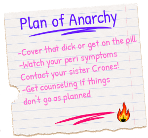 Perimenopause Pregnancy plan board