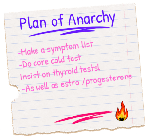 Thyroid issues versus peri/menopause summary